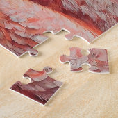 Puzzle Flamant rose à la retraite sur la plage avec Casqu (Côté)