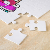 Puzzle Flamant rose avec chaussures (Côté)