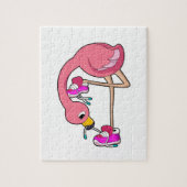 Puzzle Flamant rose avec chaussures (Vertical)