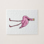 Puzzle Flamant rose avec Couronne (Horizontal)