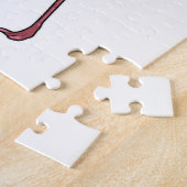 Puzzle Flamant rose avec Couronne (Côté)