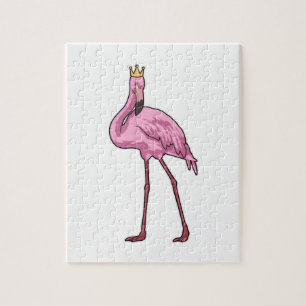 Puzzle Flamant rose avec Couronne
