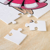 Puzzle Flamant rose avec ruban (Côté)