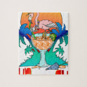 Puzzle Flamant rose dans le soleil (Vertical)