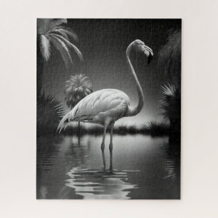 Puzzle Flamant rose dans une piscine