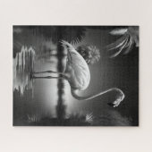Puzzle Flamant rose dans une piscine (Horizontal)