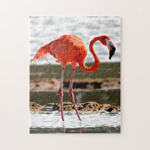 Puzzle Flamant rose de détente