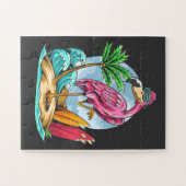 Puzzle Flamant rose de surf (Horizontal)