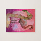 Puzzle Flamant rose floral flamand (Horizontal)