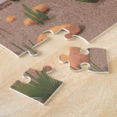 Puzzle Flamant rose moderne du milieu du siècle Maison Ji (Côté)