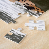 Puzzle Flamant rose reposant (Côté)