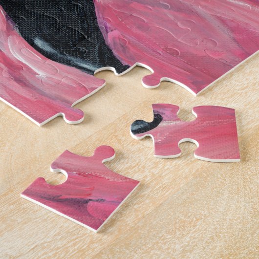 Puzzle Flamant rose rose (Côté)
