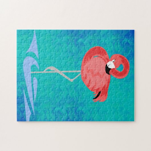 Puzzle Flamant rose rose (Horizontal)