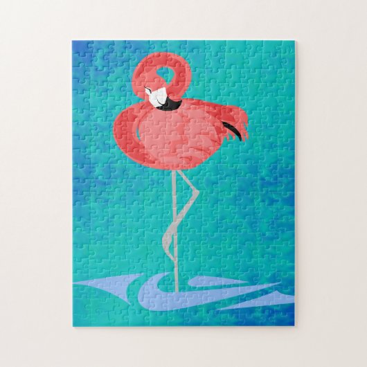 Puzzle Flamant rose rose (Vertical)