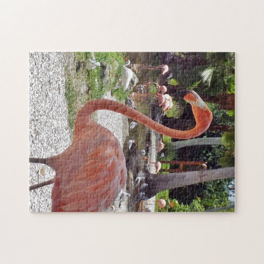 Puzzle Flamant rose rose (Horizontal)