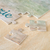 Puzzle Flamant rose rose aquarelle| Île tropicale (Côté)