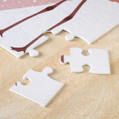 Puzzle Flamant rose rose chic amour coeur (Côté)