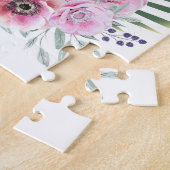 Puzzle Flamant rose rose palmier tropical (Côté)