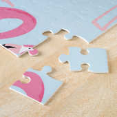 Puzzle Flamant rose : Tropical Vintage Print (Côté)