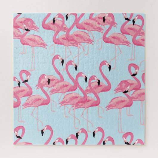 Puzzle Flamant rose : Tropical Vintage Print (Vertical)