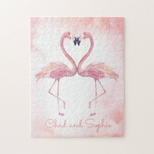 Puzzle Flamants roses de baiser | Juste Nous Deux Valenti (Vertical)