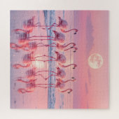 Puzzle Flamants roses Sur une plage rose (Horizontal)