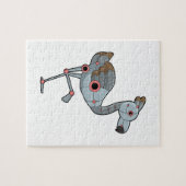 Puzzle Flamingo as Robot (Horizontal)