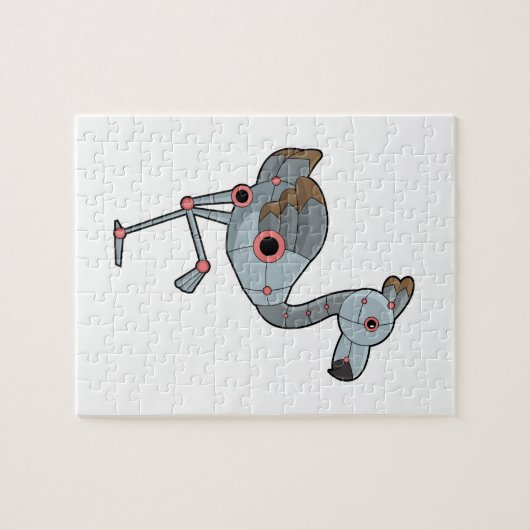 Puzzle Flamingo as Robot (Horizontal)