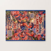 Puzzle Flamingo Happy 250th Birthday America July 4th (Horizontal)