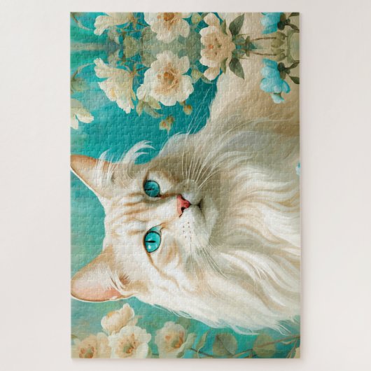 Puzzle Flamme Lynx Point Siamese Portrait Art (Vertical)