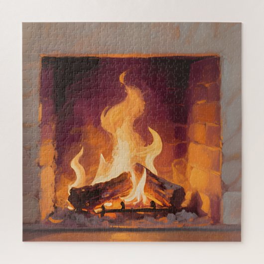 Puzzle Flammes de cheminée cosy (Vertical)