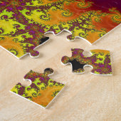 Puzzle Flashy Vibrant Spiral Fractal Funky Abstrait Art (Côté)