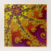 Puzzle Flashy Vibrant Spiral Fractal Funky Abstrait Art (Horizontal)