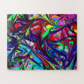 Puzzle Flèches de peinture arc-en-ciel Abstraites hypnoti (Horizontal)