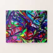 Puzzle Flèches de peinture arc-en-ciel Abstraites hypnoti (Horizontal)