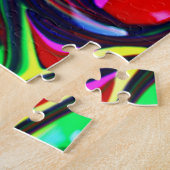 Puzzle Flèches de peinture arc-en-ciel Abstraites hypnoti (Côté)