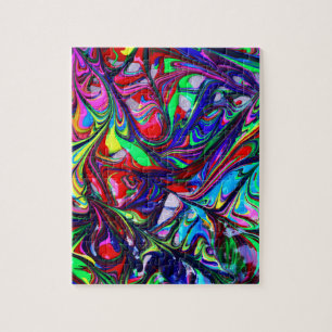 Puzzle Flèches de peinture arc-en-ciel Abstraites hypnoti
