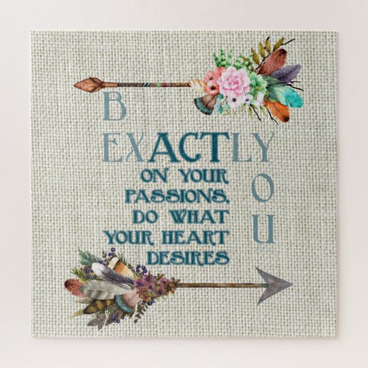 Puzzle Flèches de style Boho | Soyez Exactement Vous | In (Vertical)