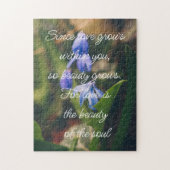 Puzzle Fleur à ressort bleu (Vertical)