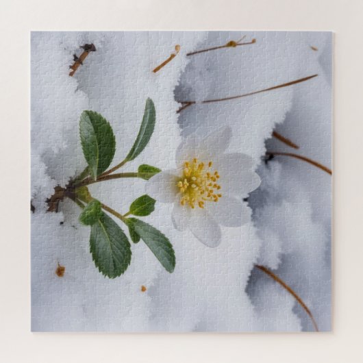 Puzzle fleur blanche (Horizontal)