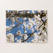 Puzzle Fleur blanche fond de ciel bleu (Horizontal)