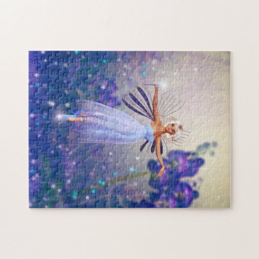 Puzzle Fleur bleue (Horizontal)