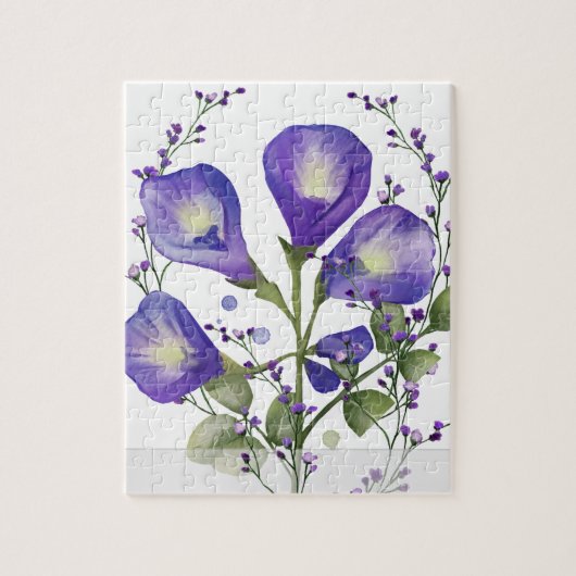 Puzzle Fleur Bleue (Vertical)