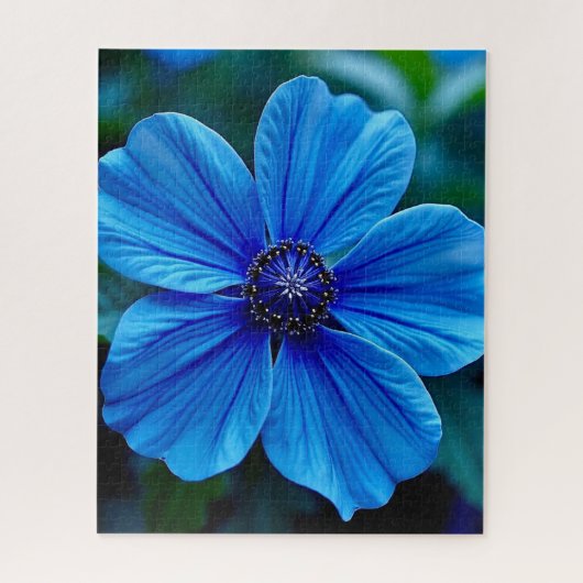Puzzle Fleur Bleue (Vertical)