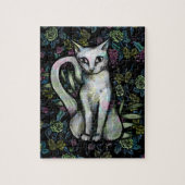 Puzzle Fleur Chat blanc Fleurs de catjours (Vertical)