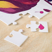 Puzzle Fleur colorée et abstraite (Côté)