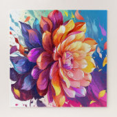 Puzzle Fleur colorée et abstraite (Horizontal)