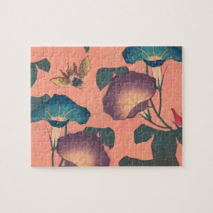 Puzzle Fleur d'abeille rose Art classique Hokusai