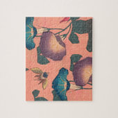 Puzzle Fleur d'abeille rose classique Hokusai Art (Vertical)