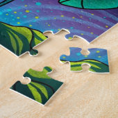Puzzle fleur dans une nuit sombre (Côté)